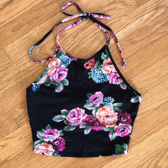 Ambiance Tops - Ambiance Apparel halter crop top